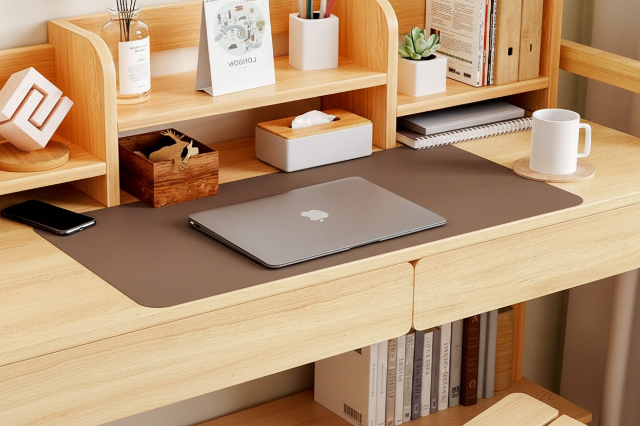 Cork Leather Desk Pad — Waterproof & Non-Slip