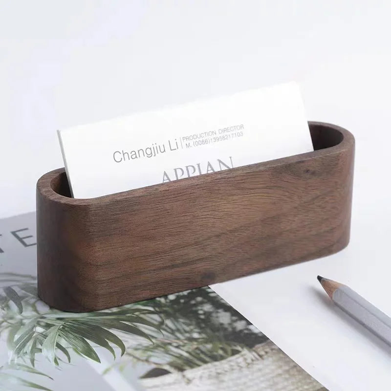 The Walnut Business Card Holder - Sophisticated Organization
